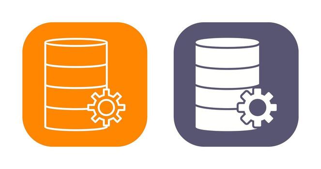 Unique Database Management Vector Icon