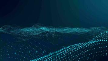 Digital Partikel Welle Hintergrund. video