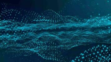 Digital particle wave background. video
