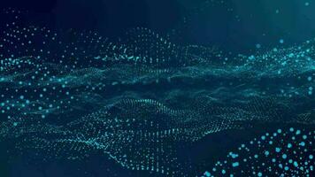 Digital Partikel Welle Hintergrund. video