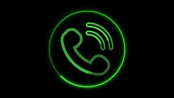 phone calling icon animation. video