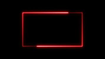saber frame neon line animation. video
