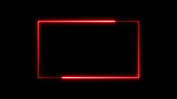 saber frame neon line animation. video