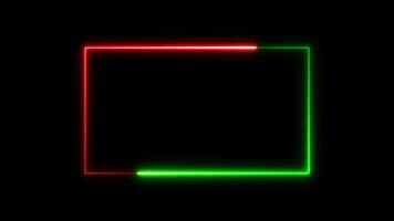 saber frame neon line animation. video