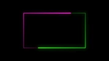 saber frame neon line animation. video