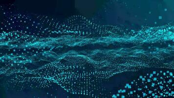 Digital Partikel Welle Hintergrund. video
