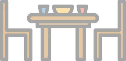 Dining table Vector Icon Design