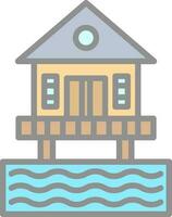 Beach hut Vector Icon Design