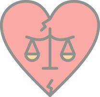 Divorce Vector Icon Design