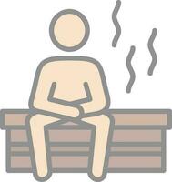 diseño de icono de vector de sauna