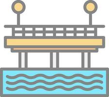 diseño de icono de vector de muelle