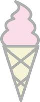 Ice cream cone Vector Icon Design