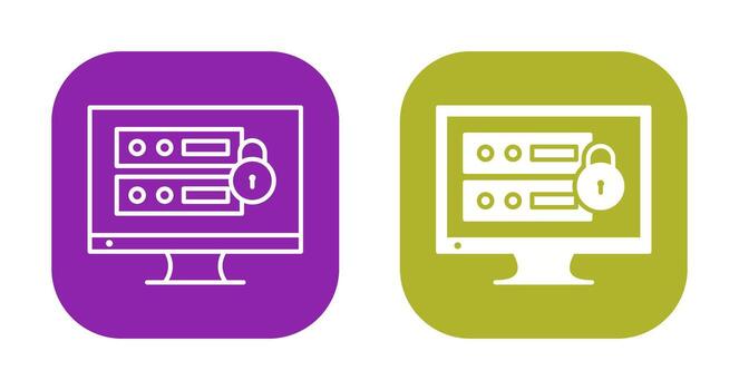icono de vector de seguridad de datos único