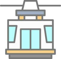 Cable car Vector Icon Design