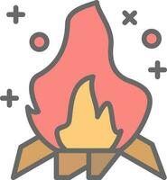 Bonfire Vector Icon Design