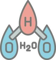 H2O vector icono diseño