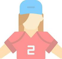 mujer jugador vector icono diseño