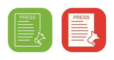 Unique Press Releases Vector Icon