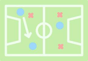 Soccer tactics sketch Vector Icon Design