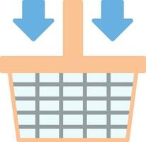 diseño de icono de vector de cesta de compras