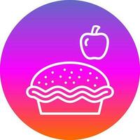 Apple pie Vector Icon Design