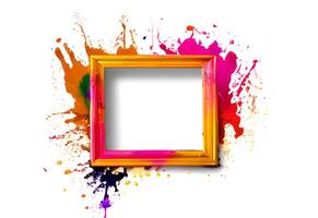 Colorful frame with the word art on it Photo