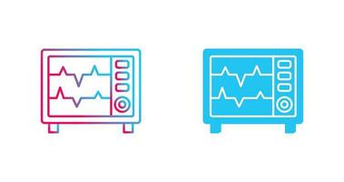 icono de vector de monitor de frecuencia cardíaca