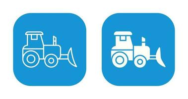 icono de vector de tractor industrial