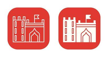 Castle with Flag Vector Icon