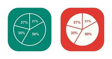 icono de vector de gráfico circular