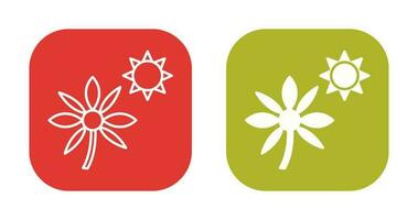 Flower in sunlight Vector Icon