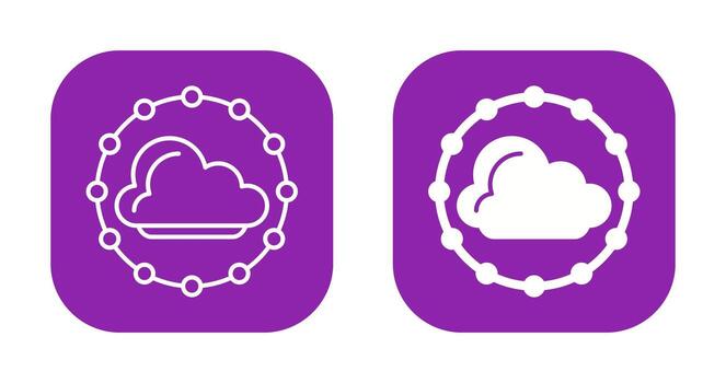 icono de vector de nube