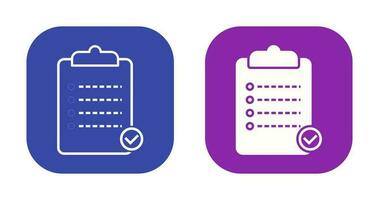 Unique Checklist Vector Icon