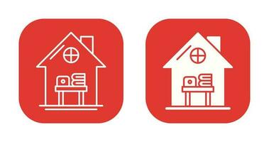 Home Work Place Vector Icon