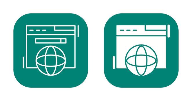 icono de vector de navegador