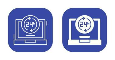 24 Hours Vector Icon