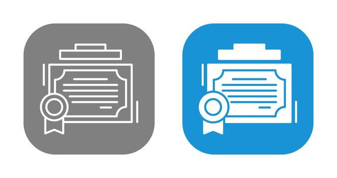 icono de vector de certificado