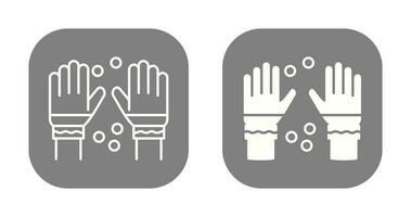 icono de vector de guantes de invierno