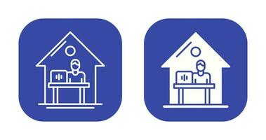 Work At Home Vector Icon