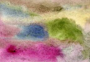 Pink-yellow blue hand-drawn watercolor background photo
