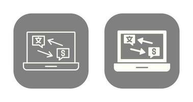 icono de vector de traductor