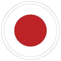 Japón bandera con circulo forma vector