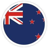 New Zealand flag circle. New Zealand flag in shape. Flag of New Zealand in shape. vector