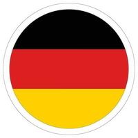 German flag in circle. Flag of Germany in round circle vector