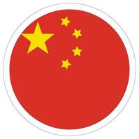 China flag circle. Chinese flag, Flag of China in shape vector