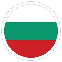 bandera de Bulgaria en círculo. Bulgaria bandera círculo. vector