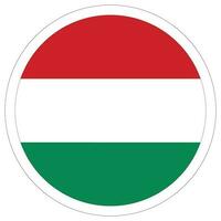 Hungary flag in circle. Flag of Hungary in round circle vector