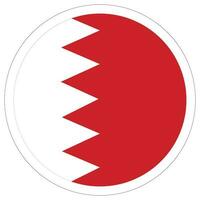 Bahrain flag circle. Flag of Bahrain in a round circle vector