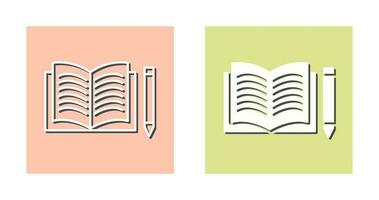 Unique Pencil and Book Vector Icon