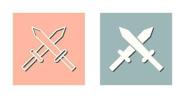 Unique Two Swords Vector Icon